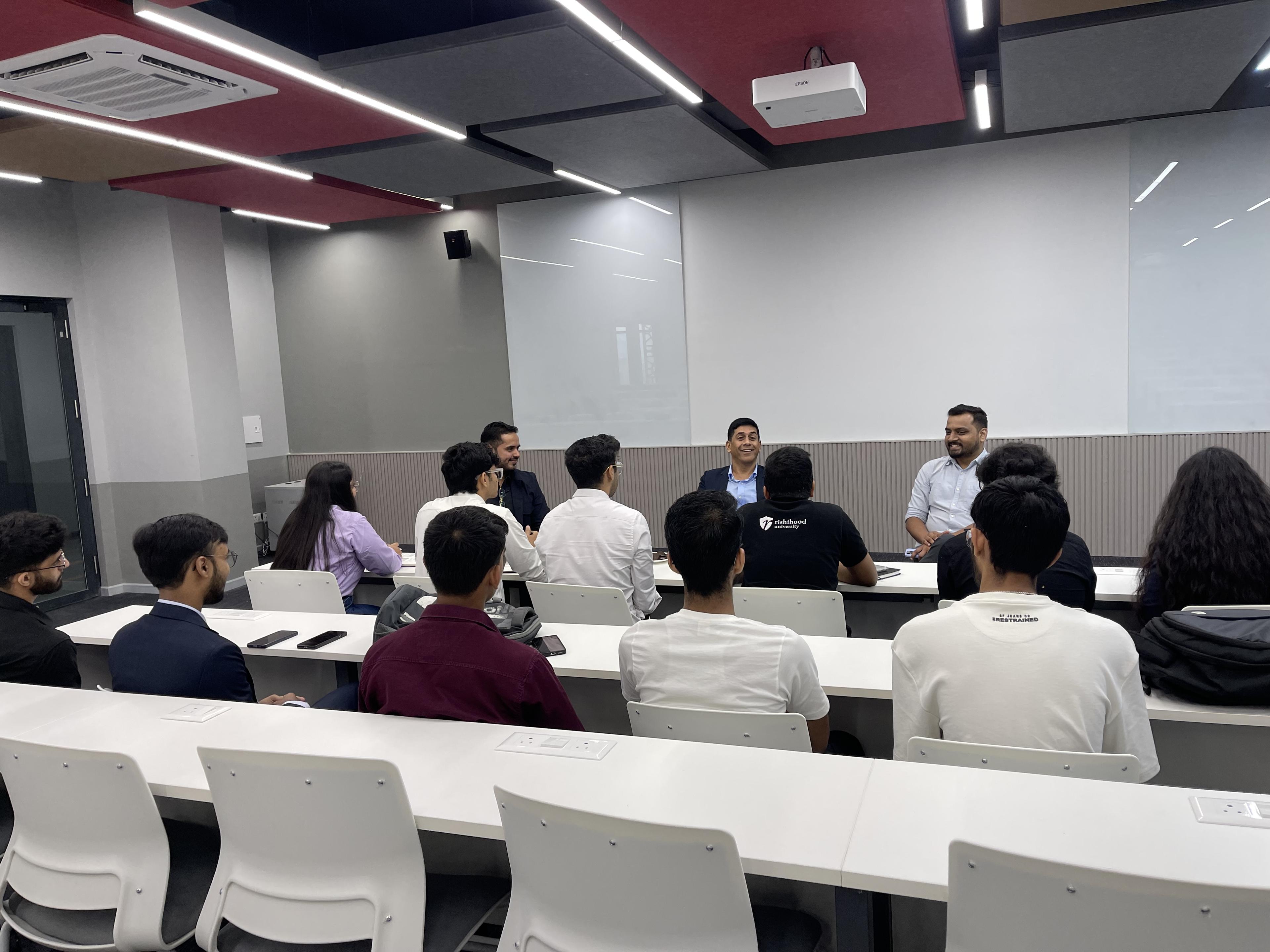 Puru Kathuria interviewing the Capgemini CTO in front of a live audience