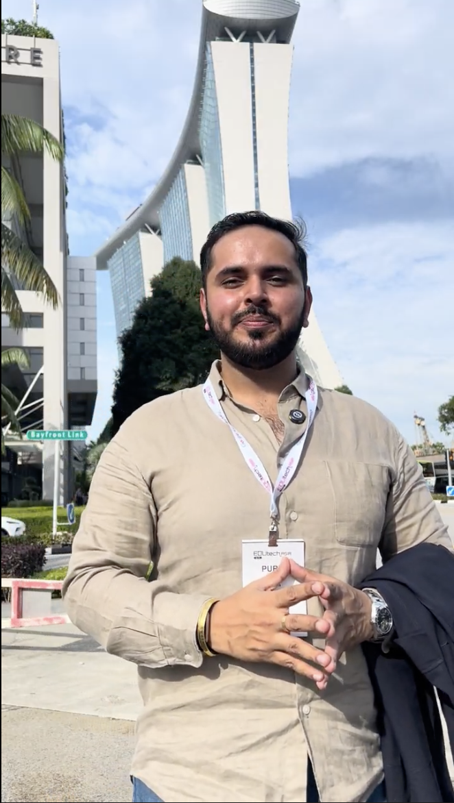 Puru Kathuria representing Lex AI at EduTech Asia Singapore